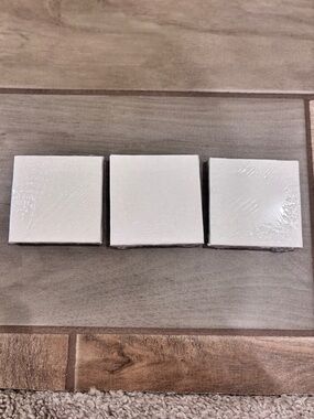 NWT set of 3 -White Mini Canvas for Art Painting : 2.6” x 2.6” stretch on wood🎨